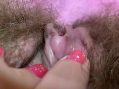 Leie, Grosser kitzler, Nahaufnahme, Kompilation, Fetisch, Freundin, Behaart, Muschi