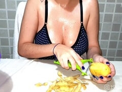 Duży tyłek, Brazylia, Jedzenie, Pokojówka, Podglądacz