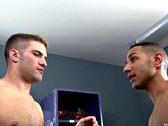 Homo, Sportzaal, Hd, Interraciaal, Mager, Tiener, Trio