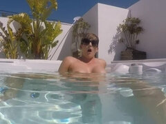 아마추어, 흑갈색 머리, 집에서 만든, 수음, 나체, 보지, 수중, 젖은