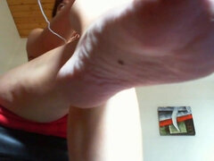 My Beautiful Feet Tattooed on Your Face and You Just Have to Lick Them and Kiss Them All!