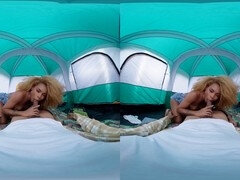 She squirts as we pound in a tent - Virtual Real porn