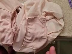 Playing with mother in law panties and bras