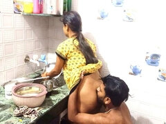 아마추어, 커플, 인도인, 부엌
