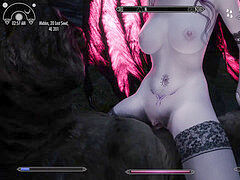 Skyrim: jaw-dropping Succubus milks an whole bandit camp