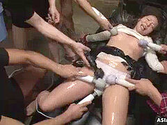 Asijské, Bdsm, Brunetka, Skupina, Japonské, Orgasmus, Kalhotky, Hračky