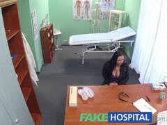 Hot MILF with fake hospital bill seduces doctor for POV creampie