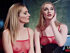 Tied lingerie lez cunttoyed by mistress