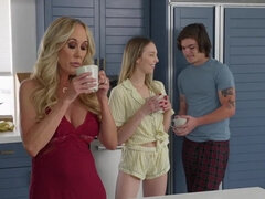 Baben, Avsugning, Sperma shot, Kvinna, Hd, Slick, Orgasm, Trekant