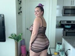 Amateur, Américain, Cul à la bouche, Robe, Exhib, Chatte, Rasée, Jarretelles