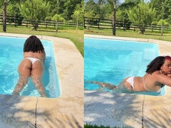 Amateur, Belle grosse femme bgf, Bikini, Noire, Pétant, Fille latino, De plein air, Fumer