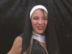 POV Feet Nun Popping Balloons 14" Naked Pop