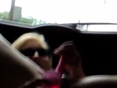 아마추어, 자동차, 딜도, 나이든, 야외의, 바이브레이터