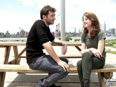 Obciąganie, Brunetka, Wytrysk, Głebokie gardło, Płeć żeńska, Orgazm, Ostro, Cycki