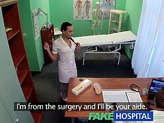 Mea Melone, the hot new nurse, gets naughty with her boss in fake hospital POV