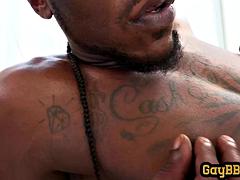 Muscled stud barebacked by masseur BBC