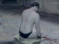 Dominatrix April gives her gimp some intense therapy