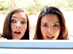 Sweet Danica Dillon and Ashli Orion - doggystyle scene - Brazzers Exxtra