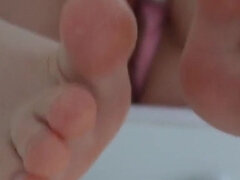 素人, デカ尻, 茶髪の, カワイイ, 足フェチ, オマンコ, 一人, ティーン