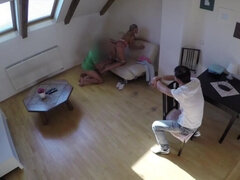 Cuckold permits the other guy fuck his GF for money