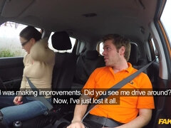 Busty bitch Tina Kay rides a big cock to relax