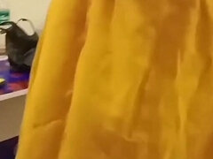 Exotic Cuckold Wife Teases Lover in Pink Bra Saree Navel Show in Hotel Bliss by Hotwifeplayx!