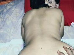 18 ans, Couple, Petite amie, Femme au foyer, Indonésienne, Embrassement, Chatte