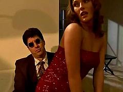 Grande cazzo, Pompino, Brunetta, Schizzo di sborra, Facciale, Leccata, Tette, D'annata