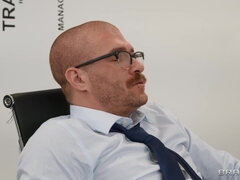 Two nymphomaniac bitches lick each other's pussy before getting laid