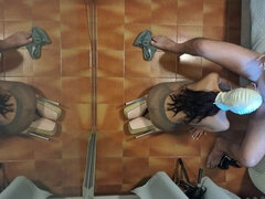 Ερασιτέχνης, Πίπα, Τακούνια, Ιταλός, Λάτεξ, Ώριμη γυναίκα, Καλσόν με τρύπα στον καβάλο