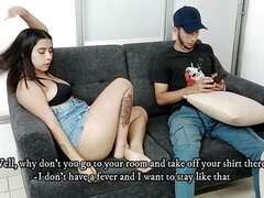 Grote kont, Grote lul, Pijpbeurt, Sperma, Latijnse vrouw, Naakt, Kut duiken, Spaans