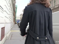 GERMAN SCOUT - College Teenager Alessandra Talk to Screw at Public Agent Casting - Reality