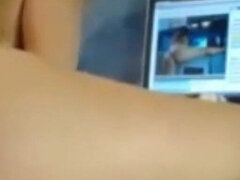 18, 큰 엉덩이, 집에서 만든, 혼자, 청소년, 웹캠