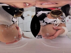 Gros seins, Sucer une bite, Plantureuse, Japonaise, Seins naturels, Pov, Réalité, Nénés