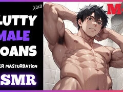 Sexy Male Moans in the Shower for 8 Minutes of Solo Pleasure