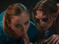 Baby Anna Claire Clouds and demon Ashley Lane in trio sex