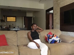 Guiltless Ebony Teenage Enticed & Banged Wet In Faux Audition Casting