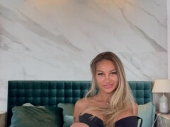 Sexy Monika Fox Dances, Strip and Shows Charms on Bed