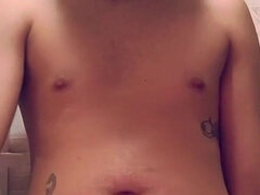 Enthousiasteling, Badkamer, Grote lul, Sperma shot, Masturbatie, Alleen