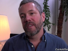 Blonde, Cocu, Petite femme, Rasée