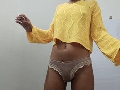 18, Tante, Give finger, Onani, Lille kvinde, Fisse, Strømper, Teenager