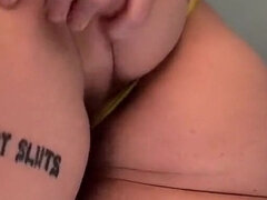 Bikini, Ansigt sidde, Fetish, Behåret, Trusser, Mager, Solo, Tatovering