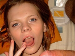 Pompino, Brunetta, Carina, Leccata, Punto di vista pov, Figa, Rasata, Capelli corti