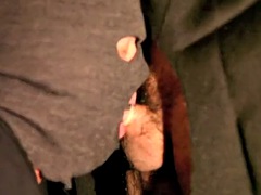 Str8 guy removes condom from my glory hole