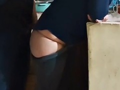 Employee fucked while washing dishes, almost discovered by my wife