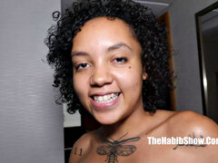 Amora mixed Mexican n black Olive onyx fucks BBC king kreme with glasses on