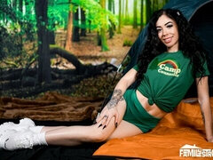 Outdoor POV fuck in the cowgirl pose with a brunette Lilith Reine