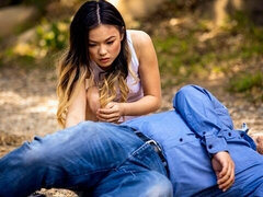 White man with a long dick fucked a very passionate Nicole Kitt