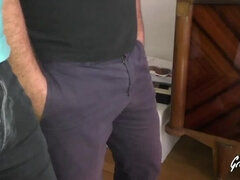 Malaurie gets fucked by two guys in her new apartment