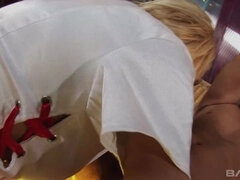 Blond, Sperm skott, Ansiktssperm, Sexy undertøy